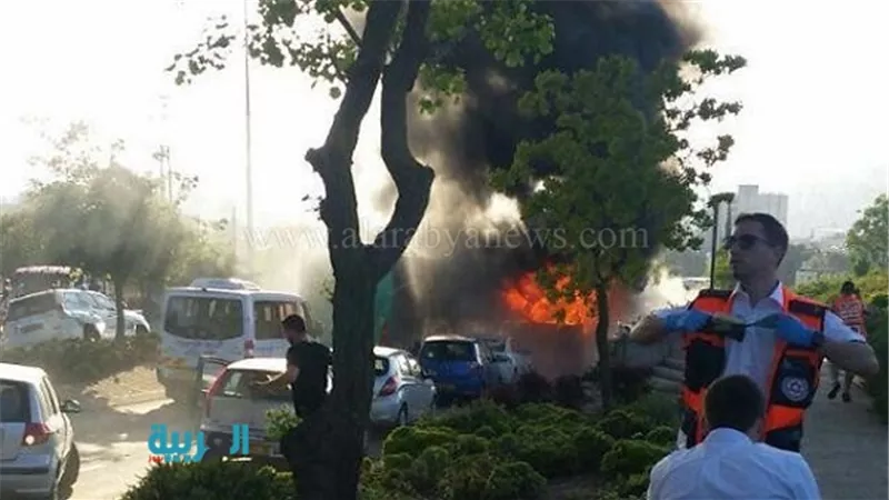 ننشر الصور الأولى لإصابة عشرين شخصًا في تفجير حافلة بالقدس