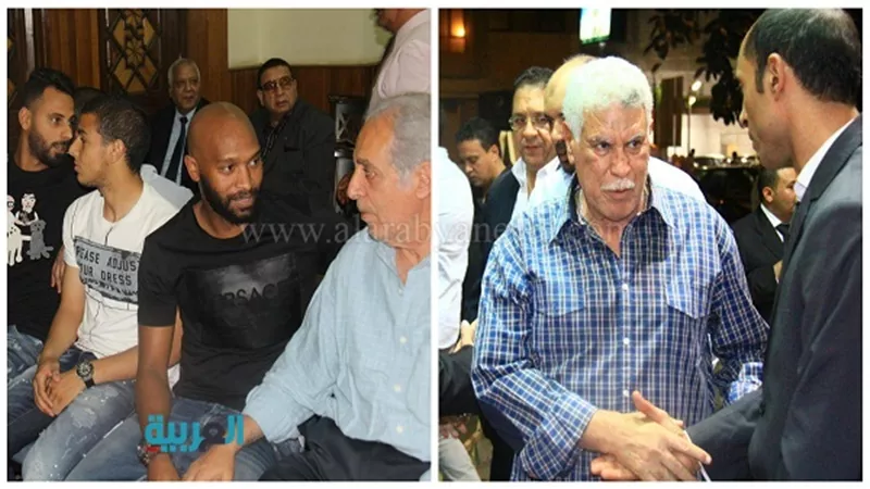 بالصور.. المعلم وشيكابالا على رأس حشد من نجوم المجتمع في عزاء