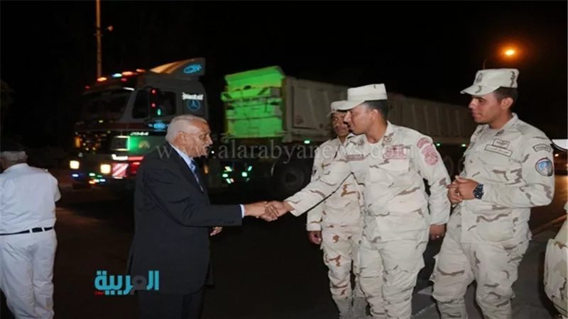 بالصور.. محافظ السويس يتفقد الحالة الأمنية بنفق الشهيد أحمد حمدي