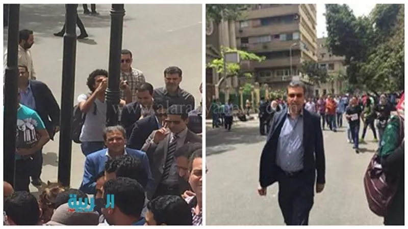 خالد يوسف وعمرو الليثي يصلان مقر 