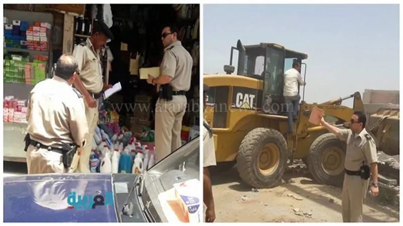 بالصور.. رفع 63 حالة إشغال وإزالة 26 حاجزًا خرسانيًا بالغربية