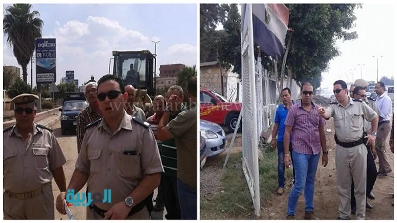 بالصور.. شرطة المرافق تقود حملة لإزالة الإشغالات بالغربية