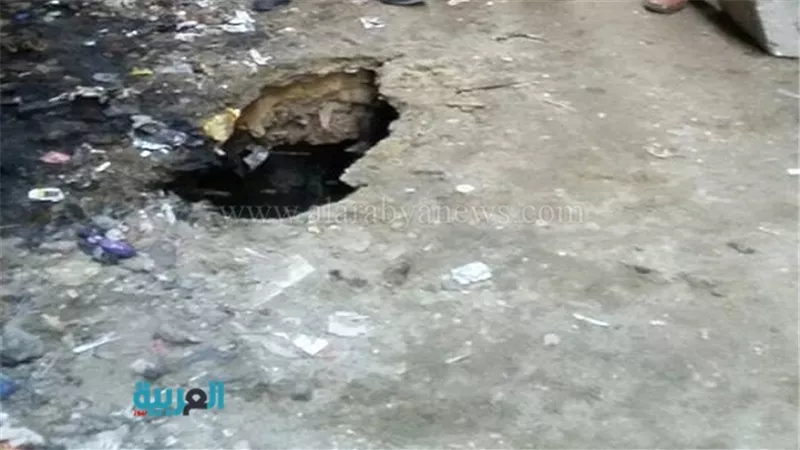 بالصور.. هبوط أرضي بترعة زنين ببولاق الدكرور