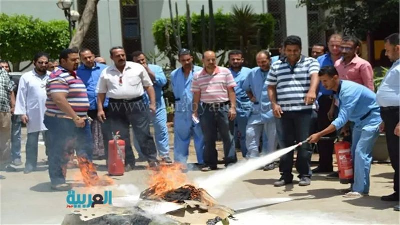 بالصور.. محاكاة لمكافحة حريق بمستشفى الأطفال في جامعة المنصورة