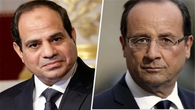 السيسي يتلقى اتصالًا من نظيره الفرنسي لبحث التعاون في أزمة الطائرة