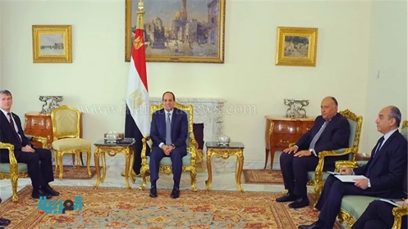 السيسي يلتقي وفد البرلمان الفرنسي بعد حادث الطائرة المصرية.. ويؤكد: نساند ليبيا ضد كل التنظيمات الإرهابية وليس 