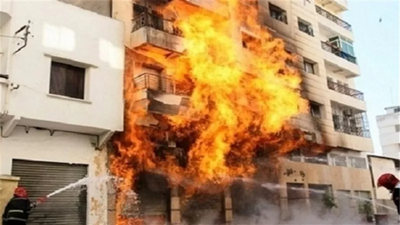 إخماد حريق بعقار سكني في منطقة حلوان