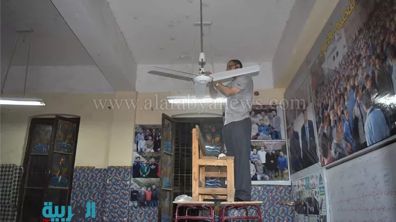 الانتهاء من تركيب وتشغيل 1100 مروحة جديدة بلجان الثانوية العامة بالفيوم 