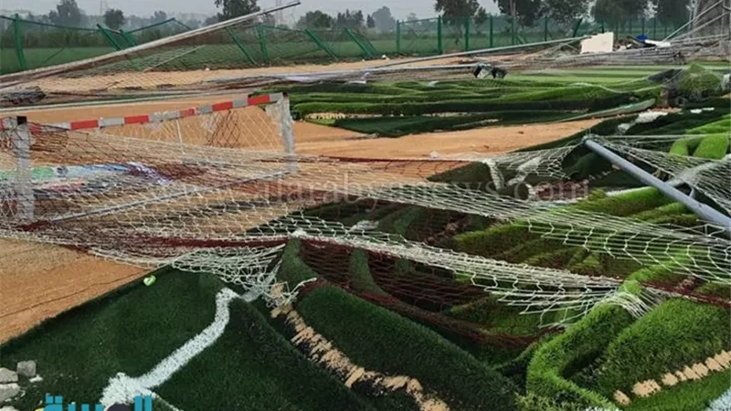 بالصور.. مجهولون يدمرون أكاديمية نجم المصري.. واللاعب: 