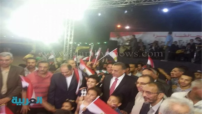 محافظ الجيزة يشهد احتفالات ذكرى الثورة في ميدان 
