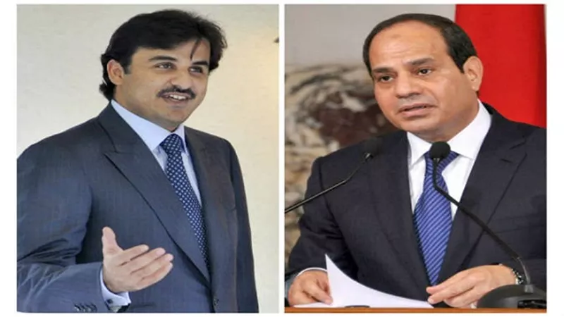 السيسي يتلقى اتصالًا هاتفيًا من أمير قطر للتهنئة بعيد الفطر