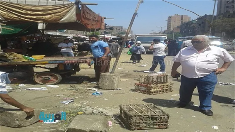 بالصور.. تحرير 26 محضرًا للباعة الجائلين بالمطرية 