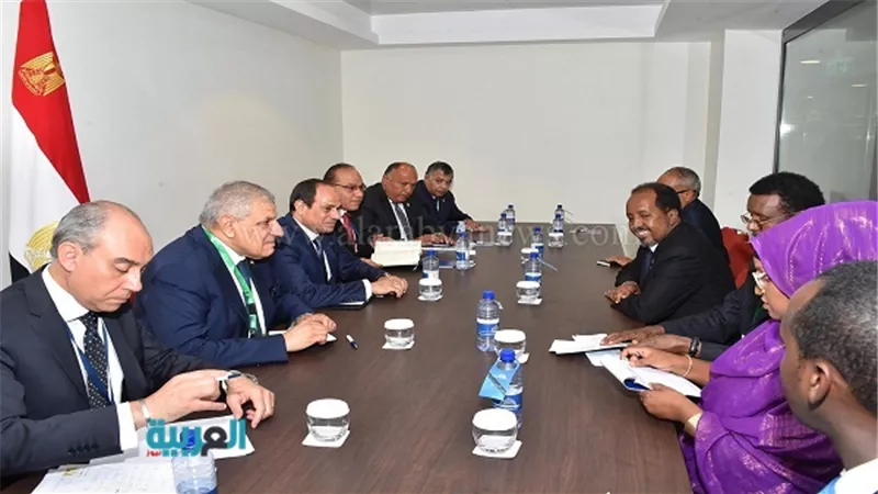 السيسي يلتقي بالرئيس الصومالي على هامش أعمال القمة الإفريقية