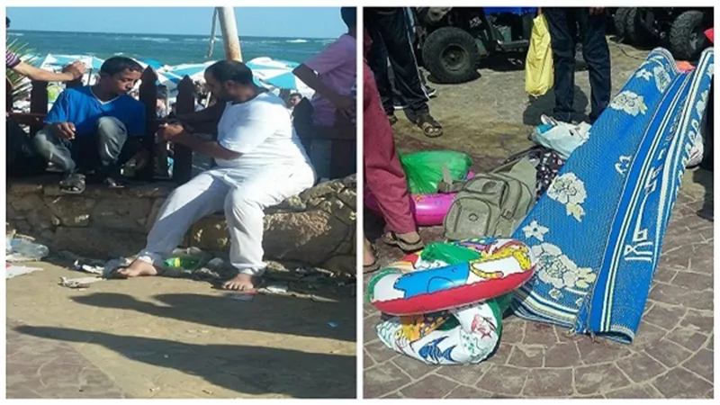 شاطئ المعمورة يتحول لترعة المحمودية.. مواطنو الإسكندرية يسخرون من المصيفين: 
