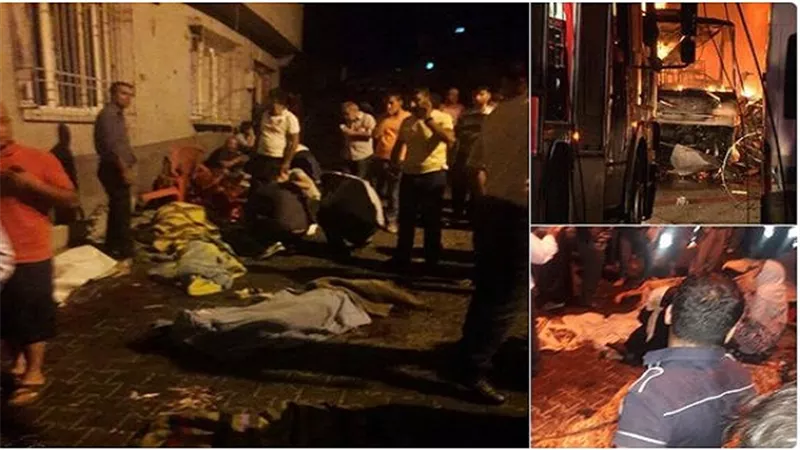 بالفيديو والصور.. تفجير صالة للمناسبات بغازي عنتاب في تركيا