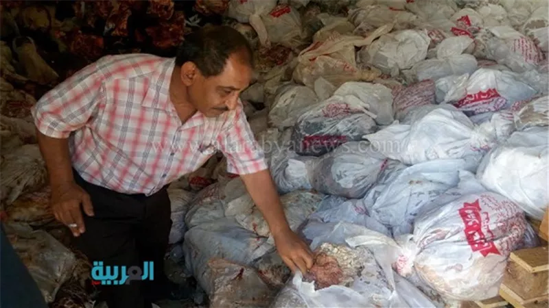 ضبط 100 طن كرشة وكوارع فاسدة بمنشأة القناطر