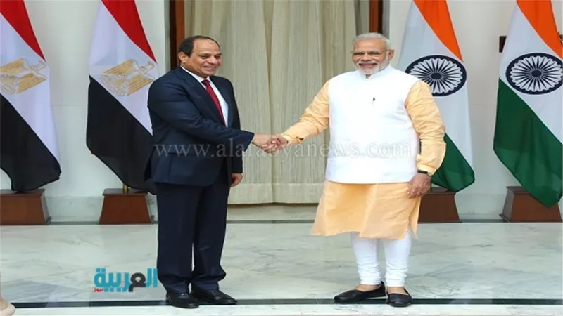 السيسي في مؤتمر صحفي مشترك مع رئيس وزراء الهند
