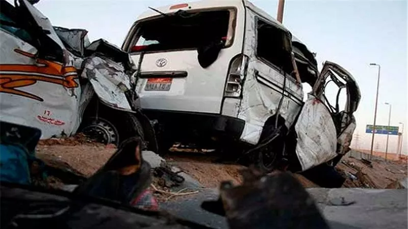 مصرع وإصابة 4 في حادث تصادم بالطريق الدائري بالمرج