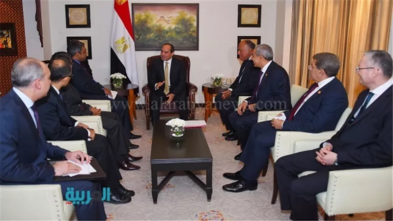 الرئيس السيسي يعقد لقاءات مع ممثلي كبرى الشركات الهندية
