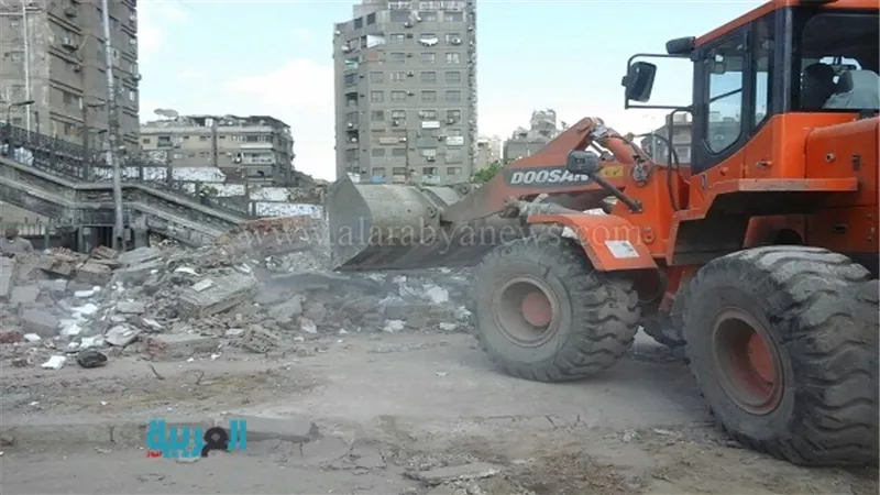 بالصور.. حملة مكبرة لرفع الإشغالات بناهيا لليوم الثاني