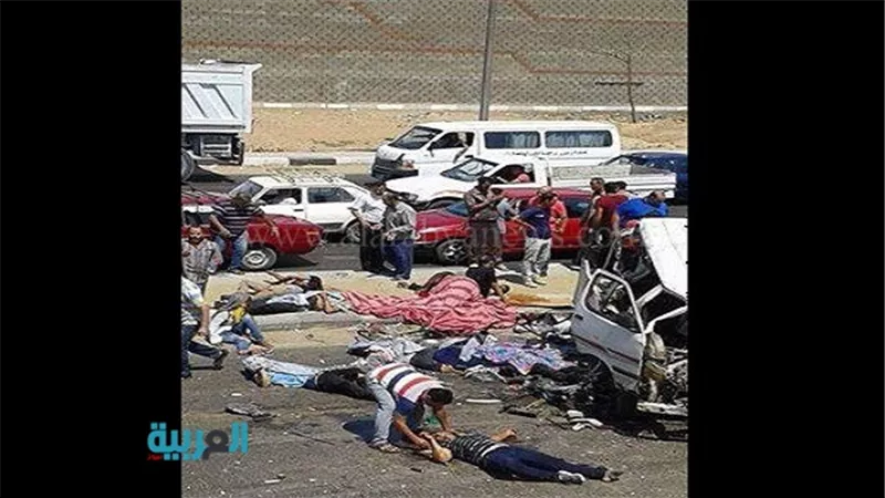 بالصور.. ارتفاع ضحايا حادث طريق 