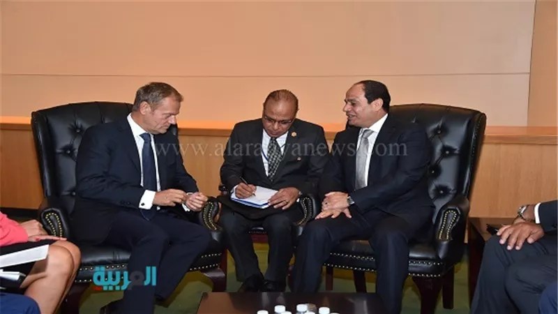 السيسي يلتقي رئيس المجلس الأوروبي على هامش أعمال جمعية الأمم المتحدة