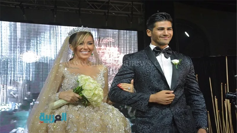 بالصور.. حفل زفاف ملك جمال لبنان وأنجى قصابية