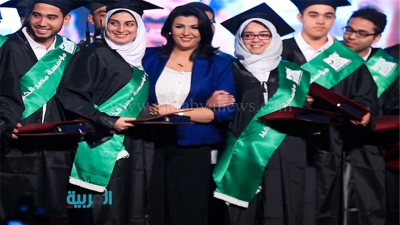 بالصور.. منى الشاذلى سفيرة للتعليم بمؤسسة مصر الخير 