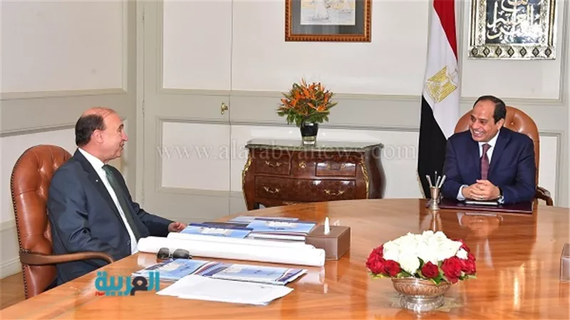 السيسي يجتمع بالفريق مهاب مميش رئيس هيئة قناة السويس
