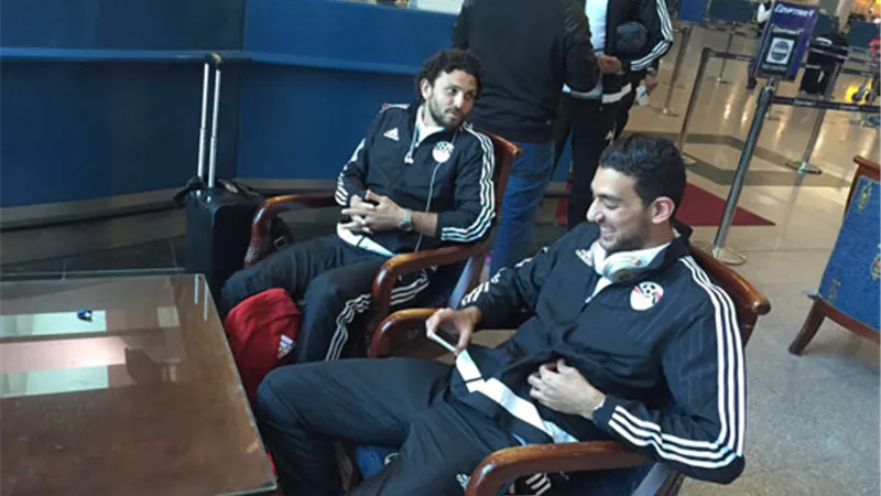 وصول بعثة المنتخب الوطني لمطار القاهرة بعد الفوز على الكونغو