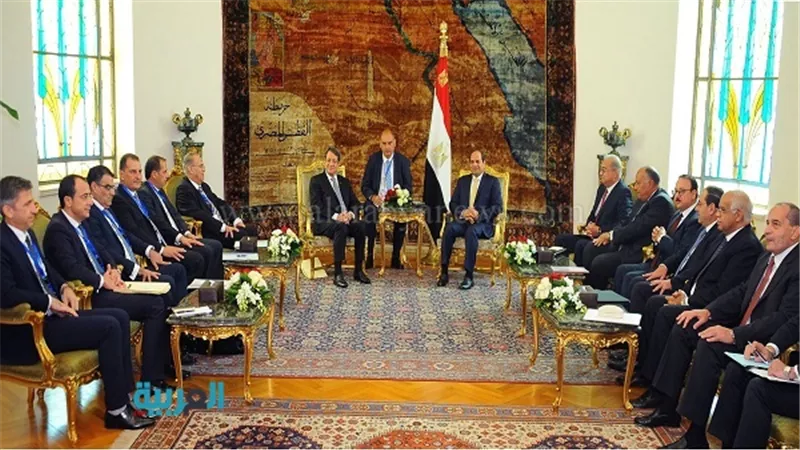 السيسي يعقد جلسة مباحثات مع الرئيس القبرصي 