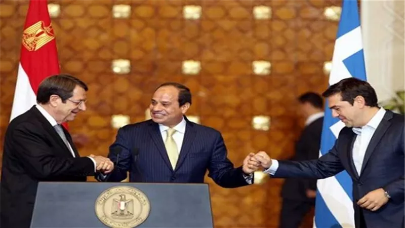 رؤساء مصر واليونان وقبرص يؤكدون على ترسيخ التعاون المشترك