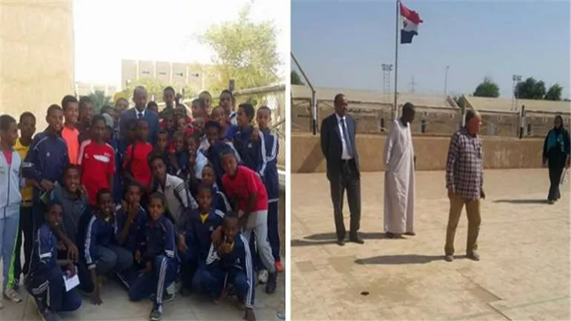 ياسين عبد الصبور يتفقد مدرسة عنيبة الرياضية بالنوبة