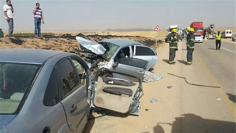 مصرع شابين في حادث تصادم ببني سويف