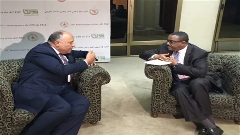 سامح شكري ينقل رسالة شفهية من السيسى الى رئيس الوزراء الإثيوبي