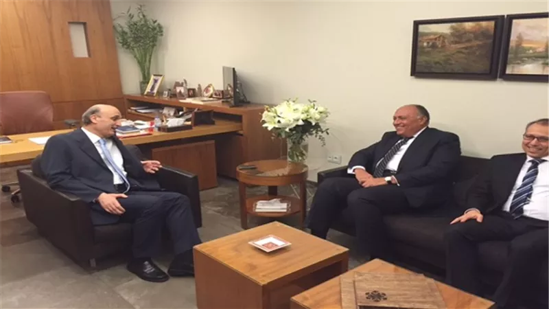وزير الخارجية يلتقي مع قيادات القوي السياسية اللبنانية ببيروت