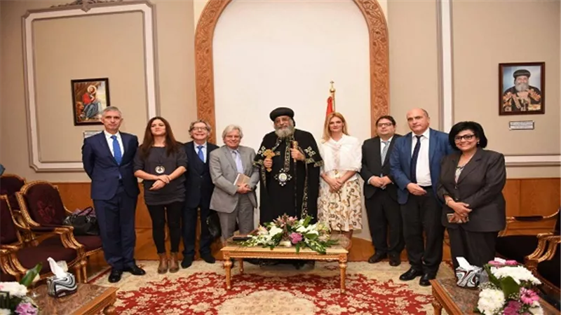 البابا تواضروس يستقبل وفد البرلمان الأوروبى