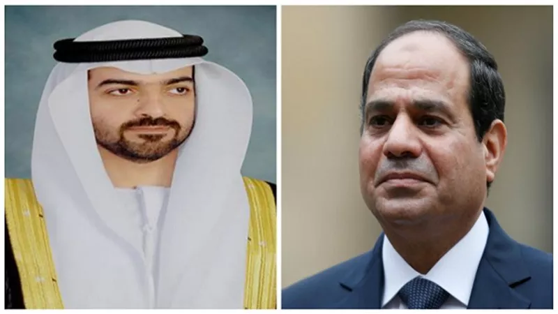 ولي عهد ابو ظبي يعزى السيسي فى وفاة والد قرينته 
