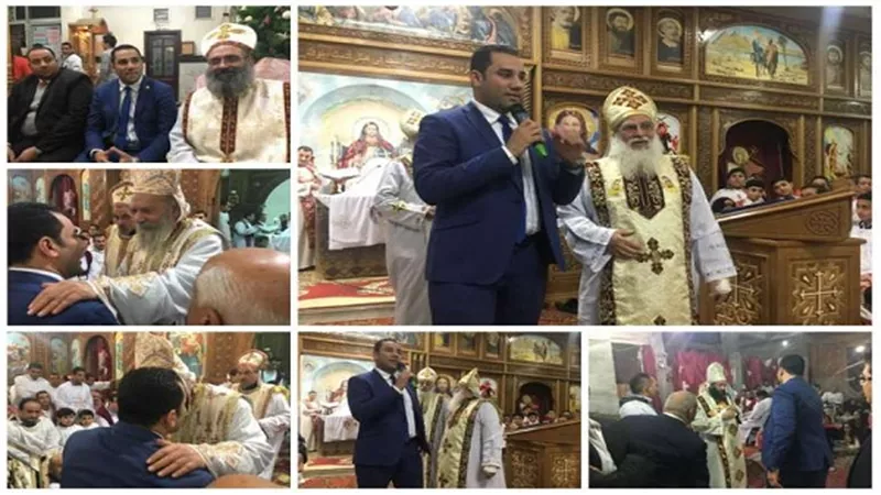 أحمد علي يزور كنائس المرج وعزبة النخل للتهنئة بعيد الميلاد