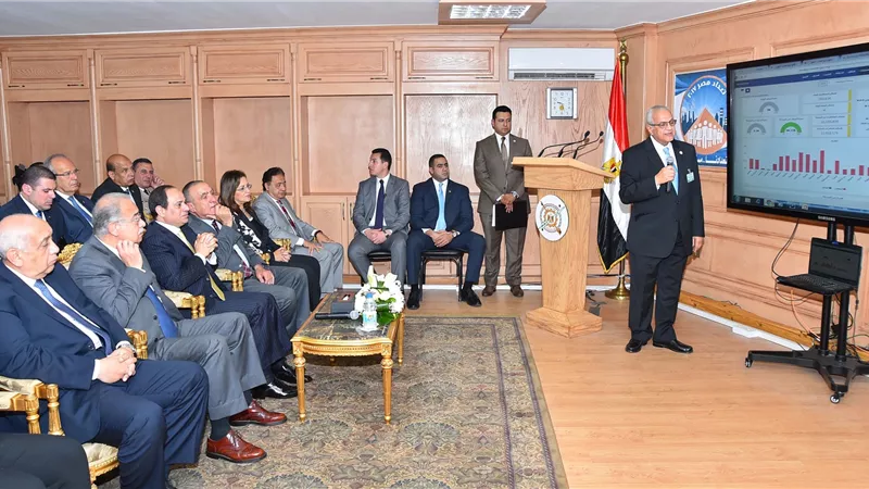 بالصور .. زيارة السيد الرئيس للجهاز المركزى للتعبئة العامة والإحصاء