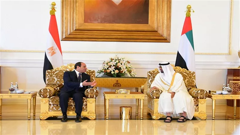 السيسي يعقد جلسة مباجثات مع الشيخ محمد بن زايد