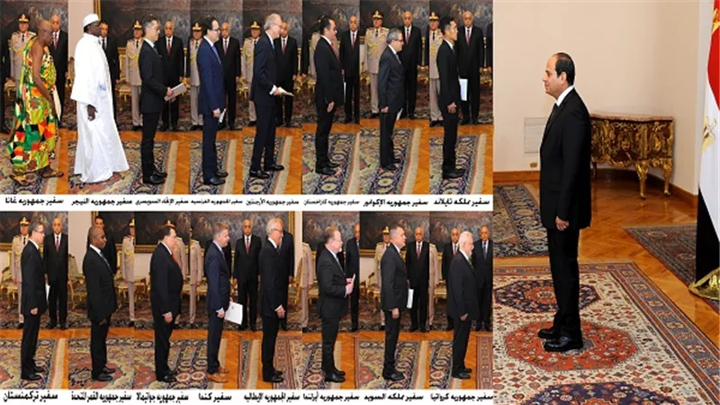 السيسي يتسلم أوراق اعتماد عدد من السفراء الأجانب 