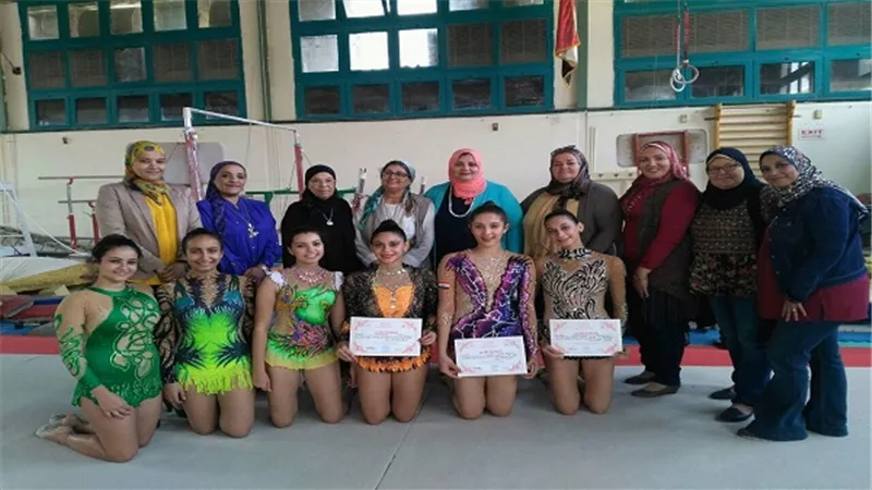 التعليم تكرم الطالبات الفائزات في بطولة الجمهورية للمدارس للجمباز الإيقاعى