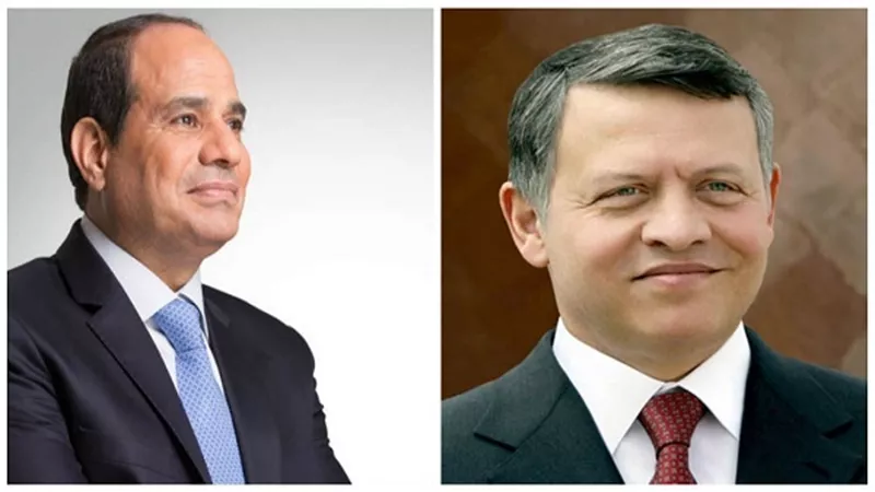 الرئيس السيسي يجرى اتصالاً بالعاهل الأردنى