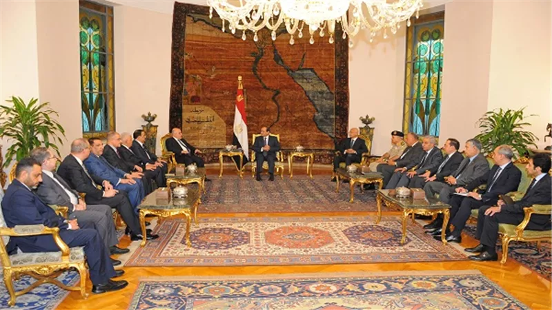 السيسي يستقبل رئيس وزراء العراق والوفد المرافق له بقصر الاتحادية