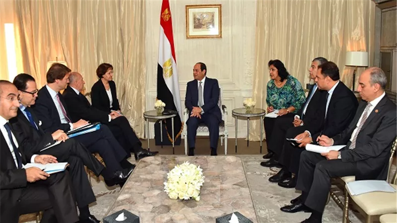 السيسي يستقبل وزير الداخلية الفرنسى