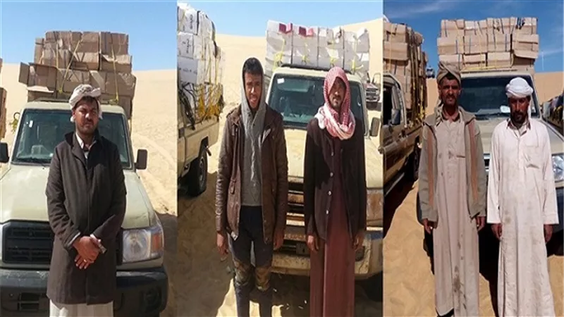 ضبط 14 سيارة دفع رباعي محملة بكميات من السجائر المسرطنة والاقراص المخدرة