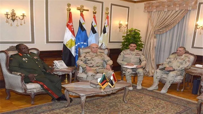 الفريق محمد فريد يلتقي قائد القوات المسلحة الزامبية 