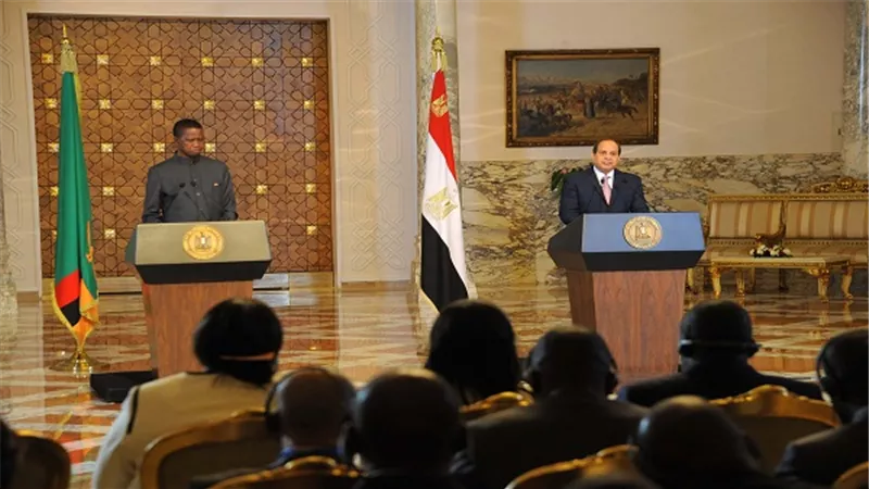ننشر نص كلمة السيسي خلال المؤتمر الصحفي المشترك مع رئيس زامبيا