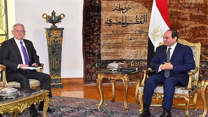السيسي يستقبل وزير الدفاع الأمريكى